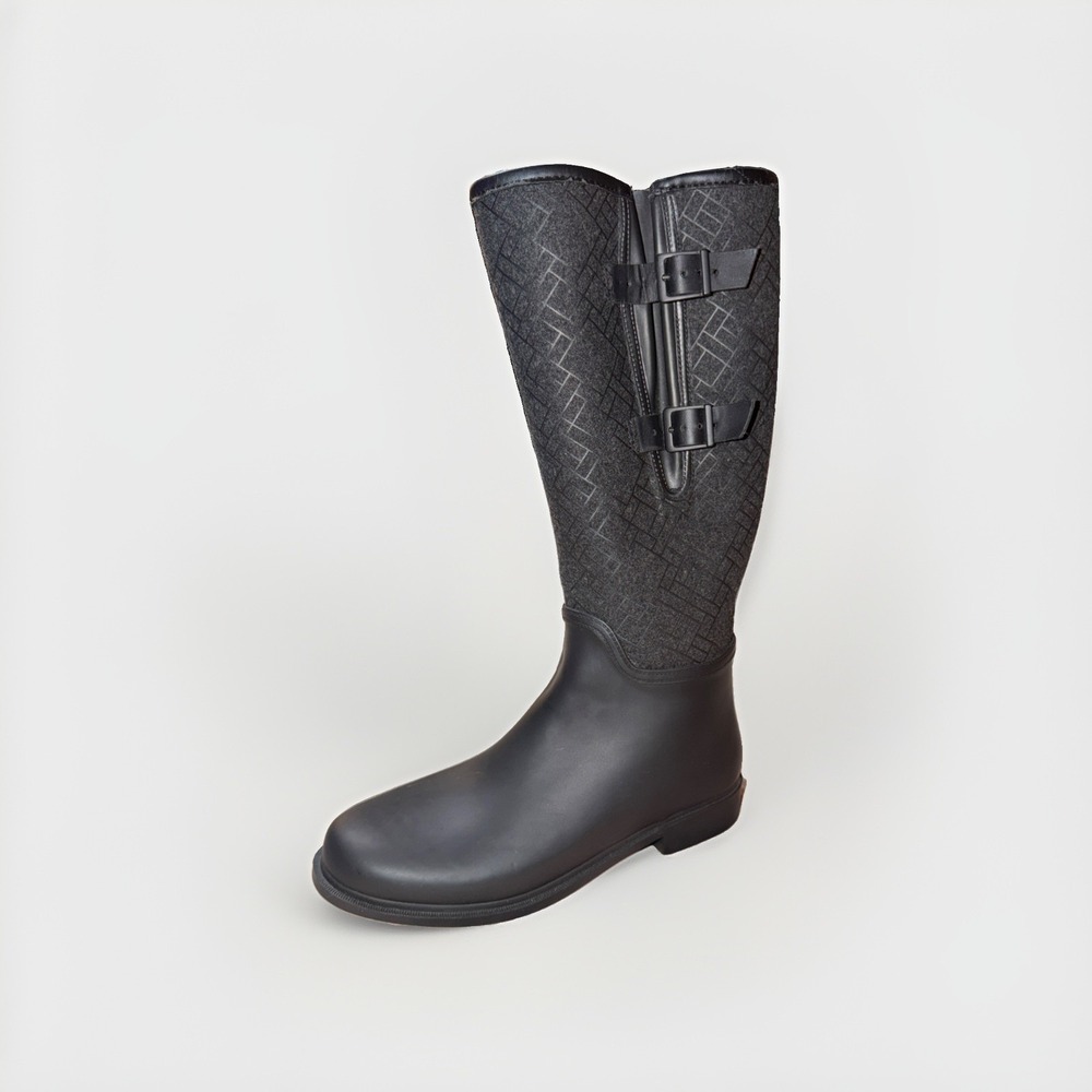Clarks Arisda Savoy Boots Women's Size 10M Black Synthetic Mid-Calf Slip-Ons